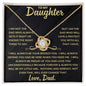 To My Daughter | Love Knot Necklace from Dad