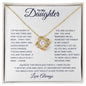 To My Daughter | Love Knot Necklace