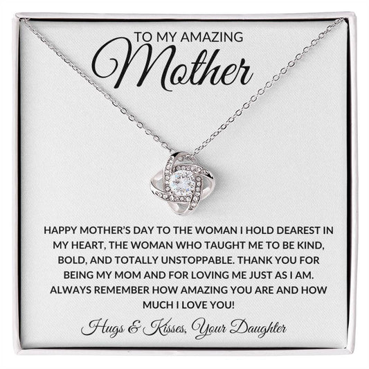 To My Amazing Mother | Mother's Day Love Knot Necklace