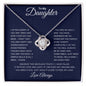 To My Daughter | I Often Worry Love Knot Necklace