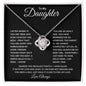To My Daughter | I Often Worry Love Knot Necklace