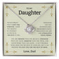 To My Daughter | You are Braver than You Believe Love Knot Necklace