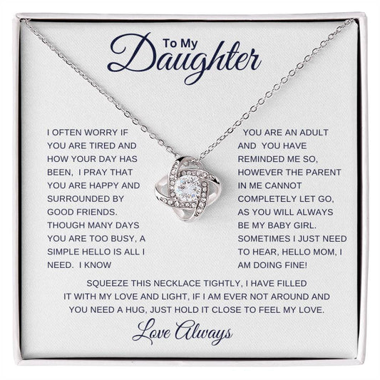 To My Daughter | Love Knot Necklace