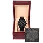 To My Dearest Husband | Black Chronograph Watch