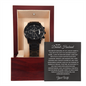 To My Dearest Husband | Black Chronograph Watch