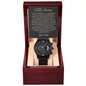 To My Dearest Husband | Black Chronograph Watch