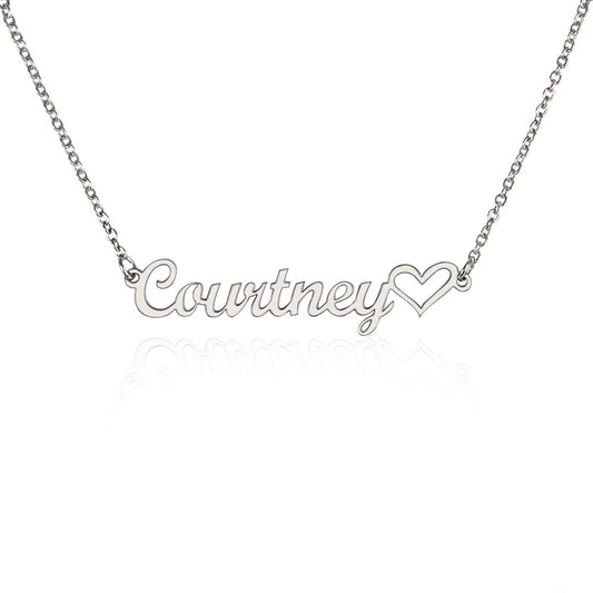 Custom Made Name Necklace with Heart