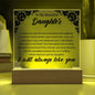 To My Beautiful Daughter | Printed Square Acrylic Plaque