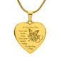 To My Nurse Babe Engraved Heart Necklace