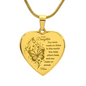 To My Daughter | You Were Made to Shine Engraved Heart Necklace