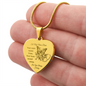 To My Nurse Babe Engraved Heart Necklace