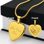 To My Daughter | You Were Made to Shine Engraved Heart Necklace