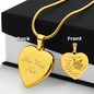 To My Nurse Babe Engraved Heart Necklace
