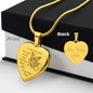 To My Nurse Babe Engraved Heart Necklace