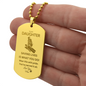 To My Daughter | Wear It With Pride Engraved Dog Tag Necklace