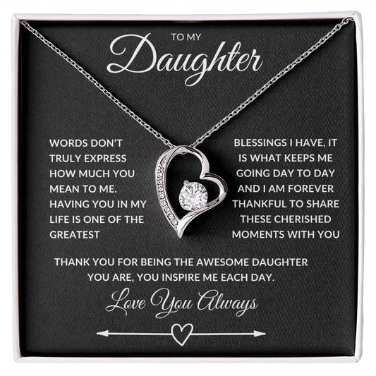 To My Daughter | The Greatest Blessing Forever Love Necklace