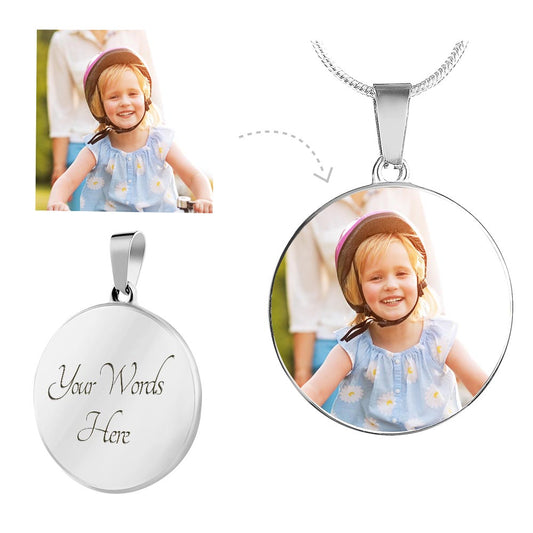 Personalized  Keepsake Photo Upload Necklace