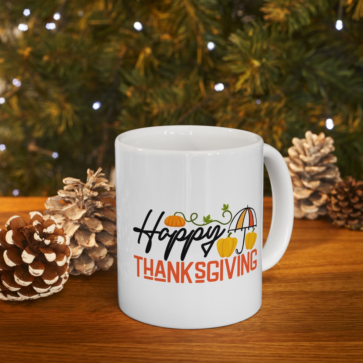 Happy Thanksgiving | Ceramic Mug, (11oz, 15oz)