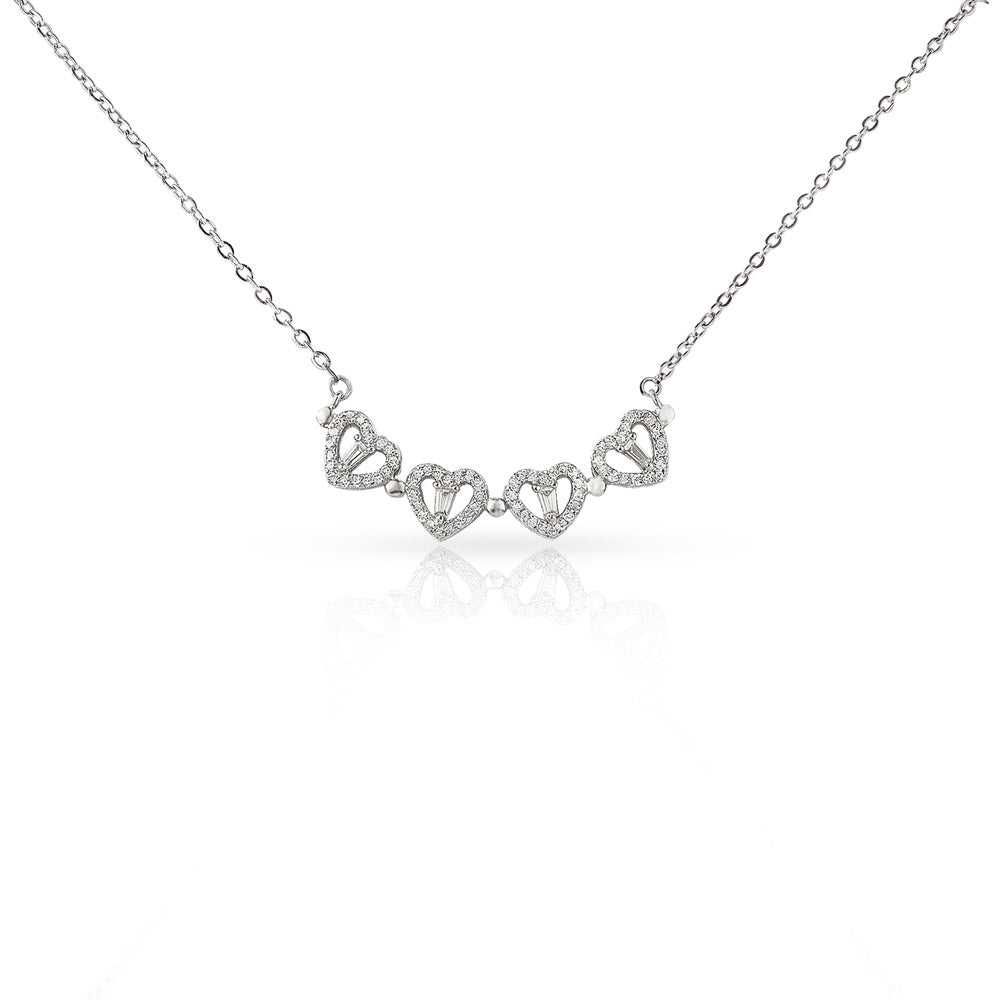 To My Daughter | Magnetic Hearts Clover Necklace | Forever Connected