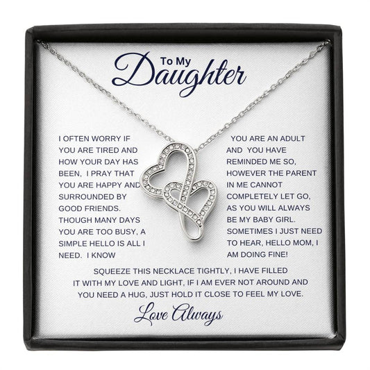 To My Daughter | Heart-to-Heart Pendant Necklace