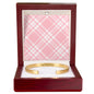 For Her | Personalized Engraved Cuff Bracelet | Blue Plaid