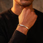 For Him | Personalized Engraved Cuff Bracelet | Blue Plaid