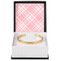 For Her | Personalized Engraved Cuff Bracelet | Blue Plaid