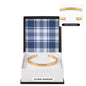 For Him | Personalized Engraved Cuff Bracelet | Blue Plaid