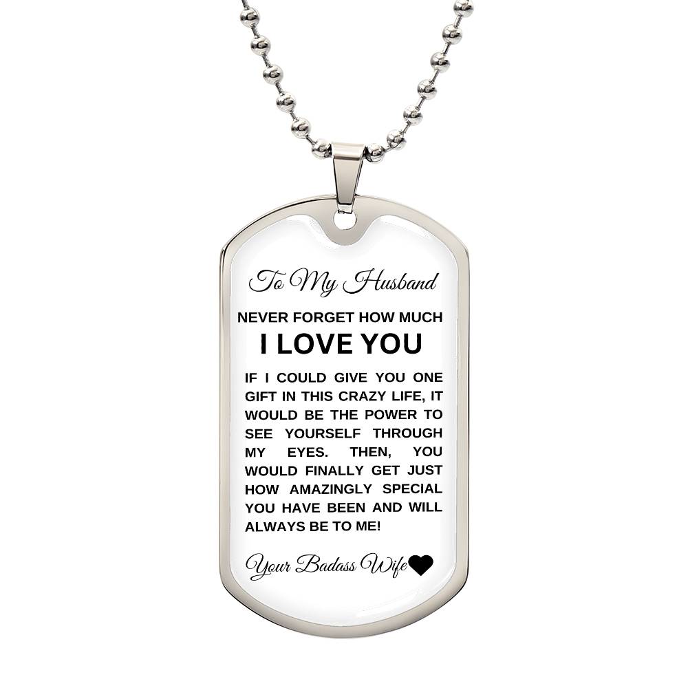 To My Husband | Luxury Military Dog Tag Necklace