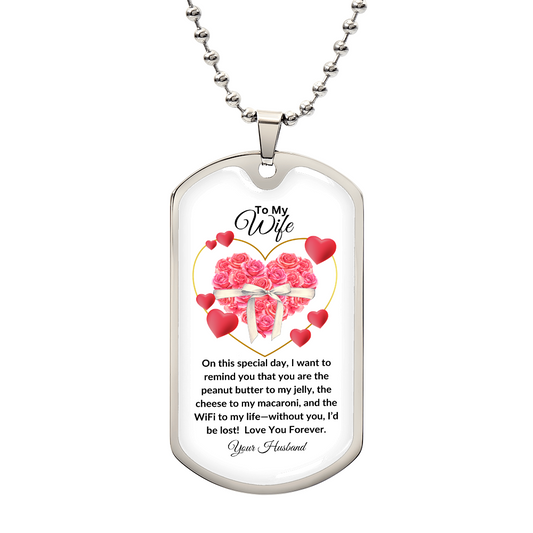 To My Wife | Love You Forever Dog Tag Necklace