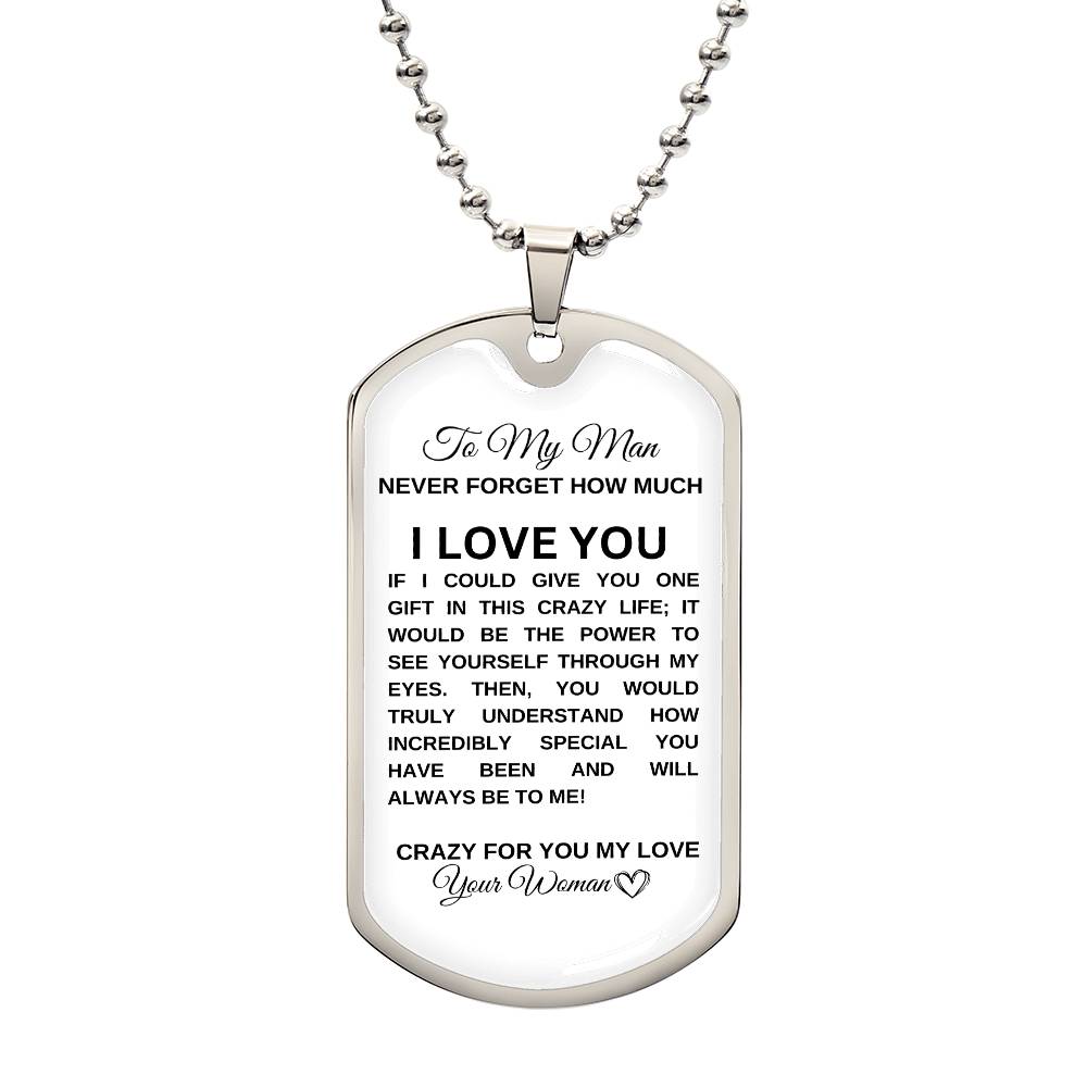 To My Man | Luxury Military Dog Tag Necklace