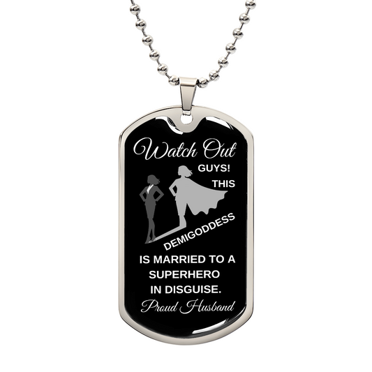 Demigoddess Dog Tag Necklace