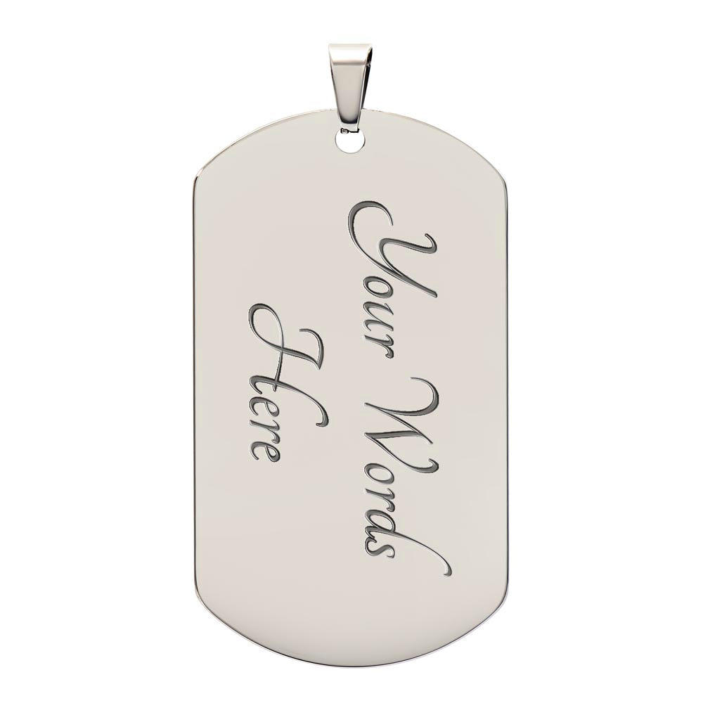 To My Husband | Luxury Military Dog Tag Necklace