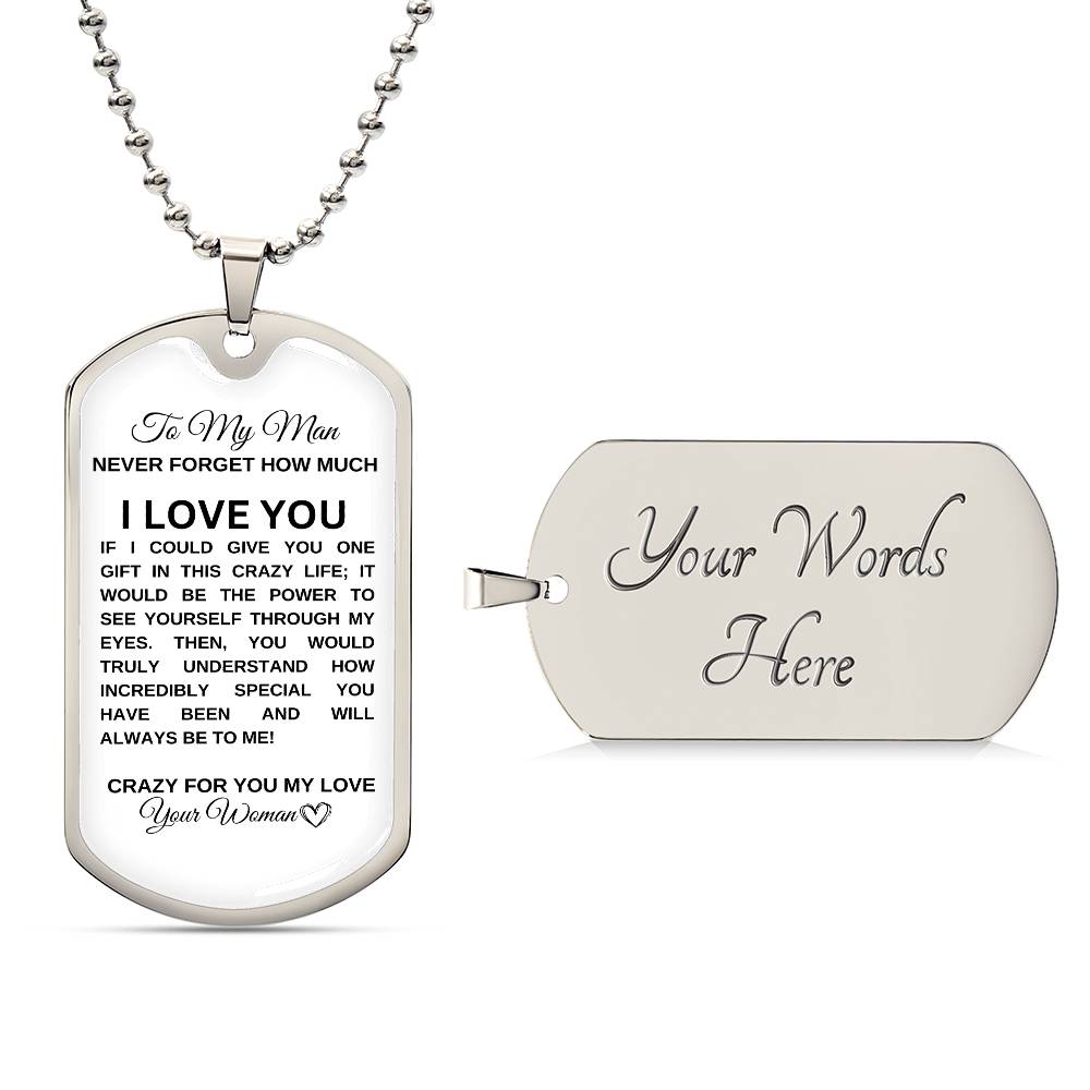 To My Man | Luxury Military Dog Tag Necklace