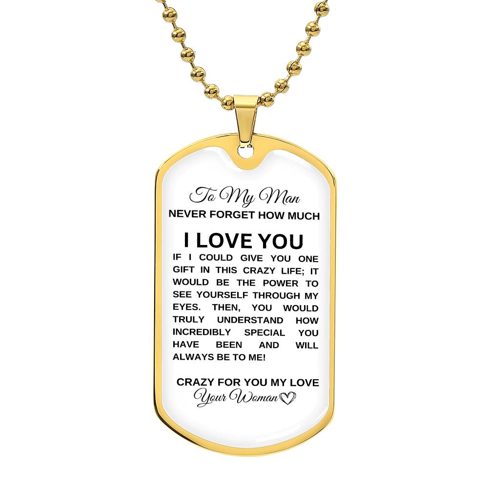 To My Man | Luxury Military Dog Tag Necklace