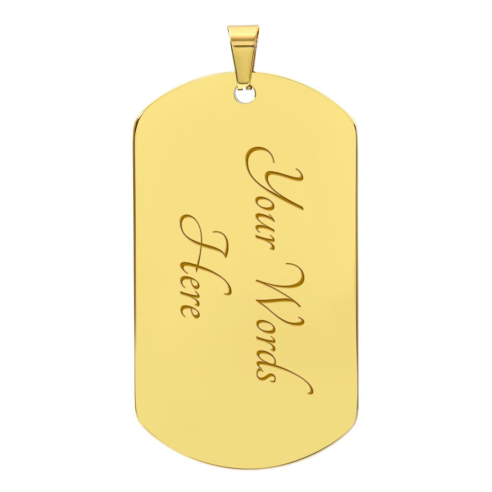 To My Husband | Luxury Military Dog Tag Necklace