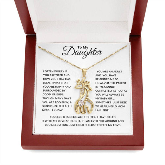 To My Daughter | Squeeze This Giraffe Necklace