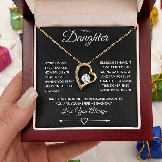 To My Daughter | The Greatest Blessing Forever Love Necklace