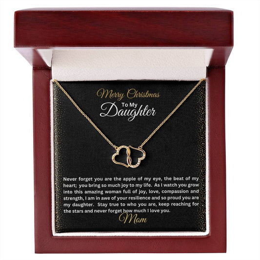 To My Daughter | You are the Apple of my Eye Necklace 10K Solid Gold