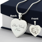 To My Wife |  All in One Heart Engaved Necklace