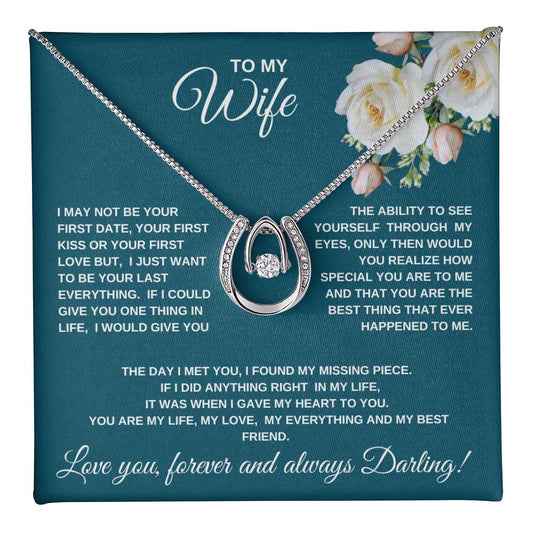 To My Wife | Lucky In Love Necklace | Gift for Wife