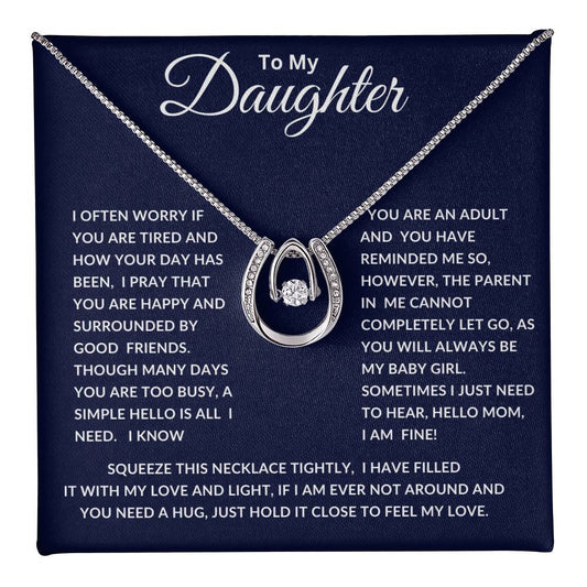 To My Daughter | I Often Worry Lucky in Love Necklace