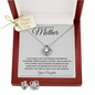 To My Beautiful Mother | Mother's Day Love Knot Necklace  & Earring Set