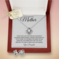 To My Beautiful Mother | Mother's Day Love Knot Necklace  & Earring Set