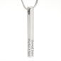 Personalized 4-Sided Bar Necklace | Custom Engraved Name, Date & Bible Verse Necklace | Bridesmaid Gift