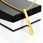 Personalized 4-Sided Bar Necklace | Custom Engraved Name, Date & Bible Verse Necklace | Bridesmaid Gift