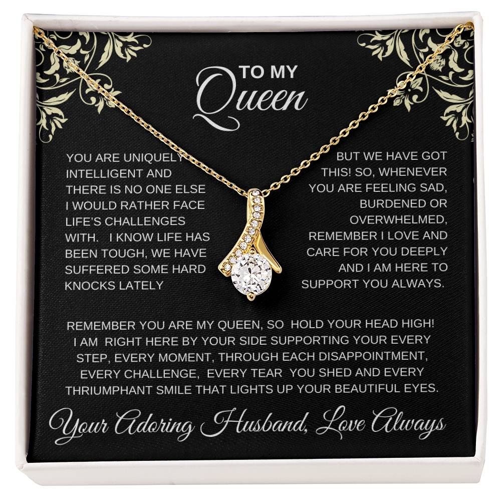 To My Queen Necklace | Alluring Beauty Necklace | Gift for Wife