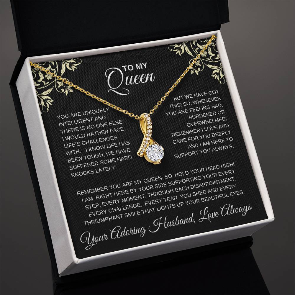 To My Queen Necklace | Alluring Beauty Necklace | Gift for Wife