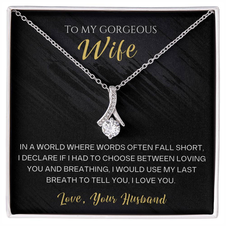To My Gorgeous Wife | Alluring Beauty Necklace