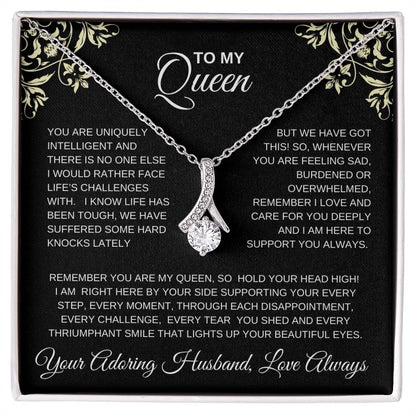 To My Queen Necklace | Alluring Beauty Necklace | Gift for Wife